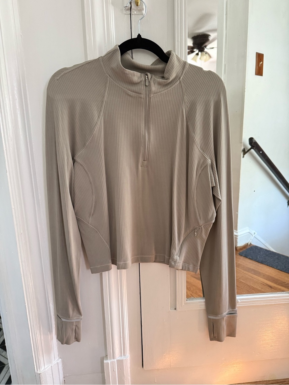 lululemon rulu ribbed half zip crop